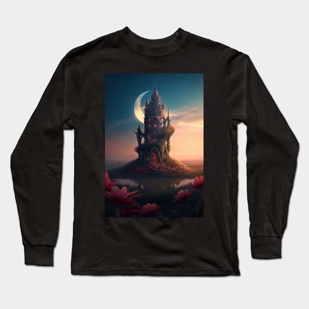 Sunrise Citadel Long Sleeve T-Shirt by Legendary T-Shirts